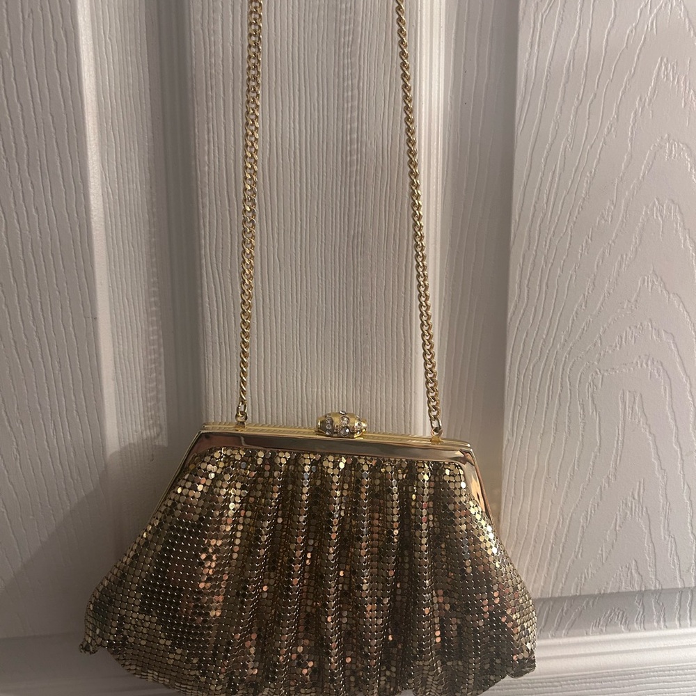 Whiting & Davis Gold Mesh Crossbody